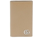 Gucci Men's GG Supreme Card Wallet in Taupe