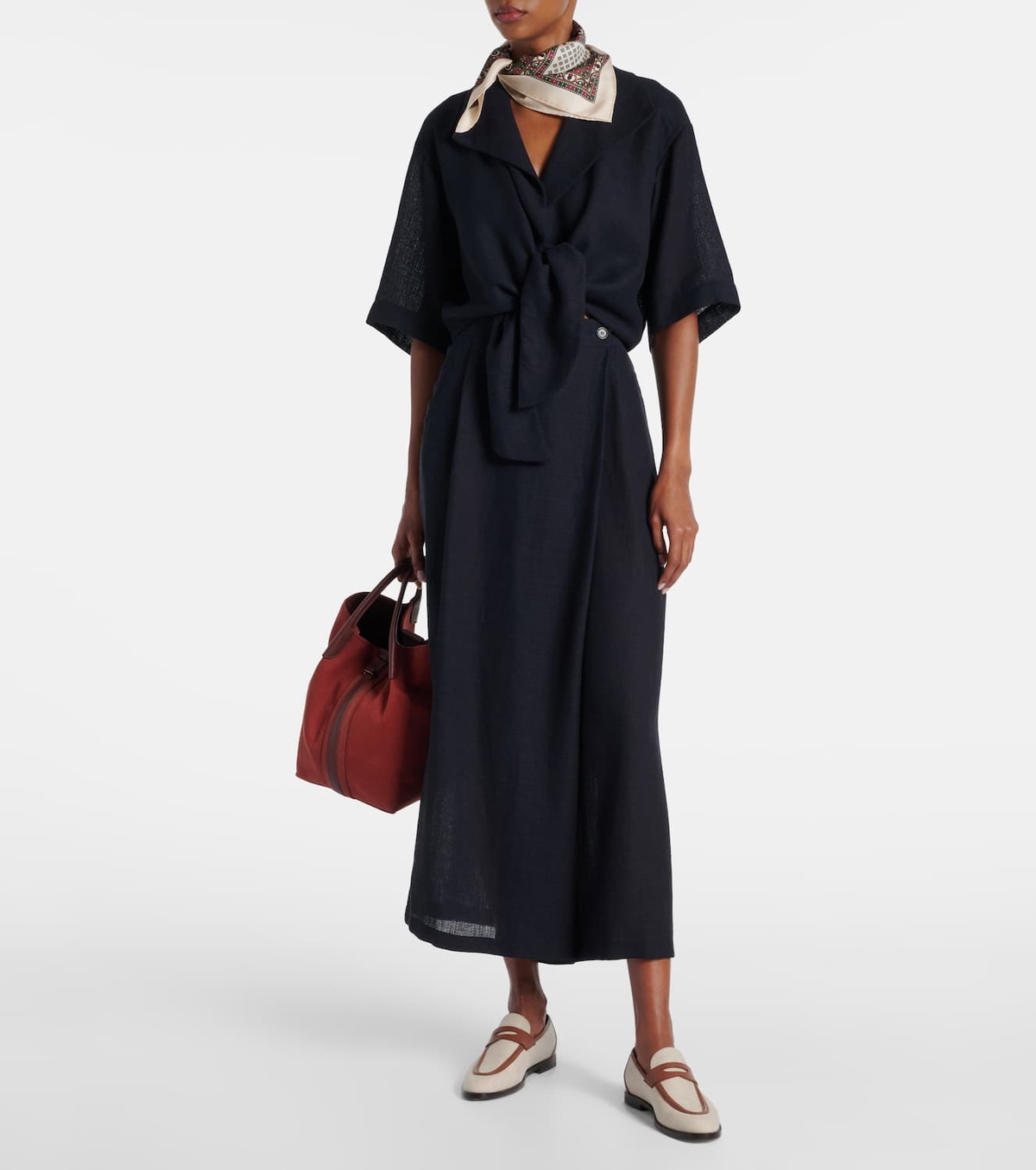 Loro Piana Lil linen wide-leg pants
