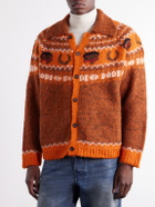 BODE - Corral Intarsia-Knit Alpaca-Blend Cardigan - Orange