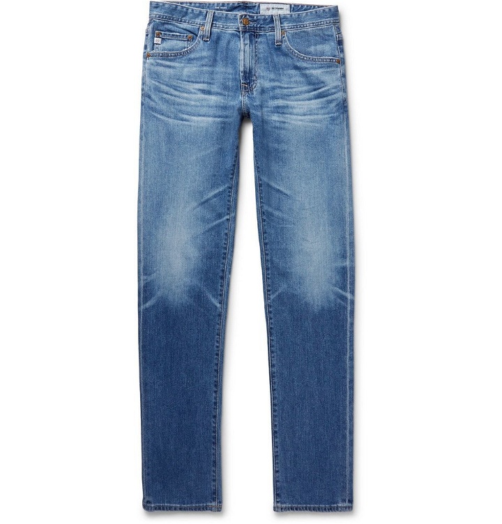 Photo: AG Jeans - Tellis Slim-Fit Stretch-Denim Jeans - Men - Mid denim