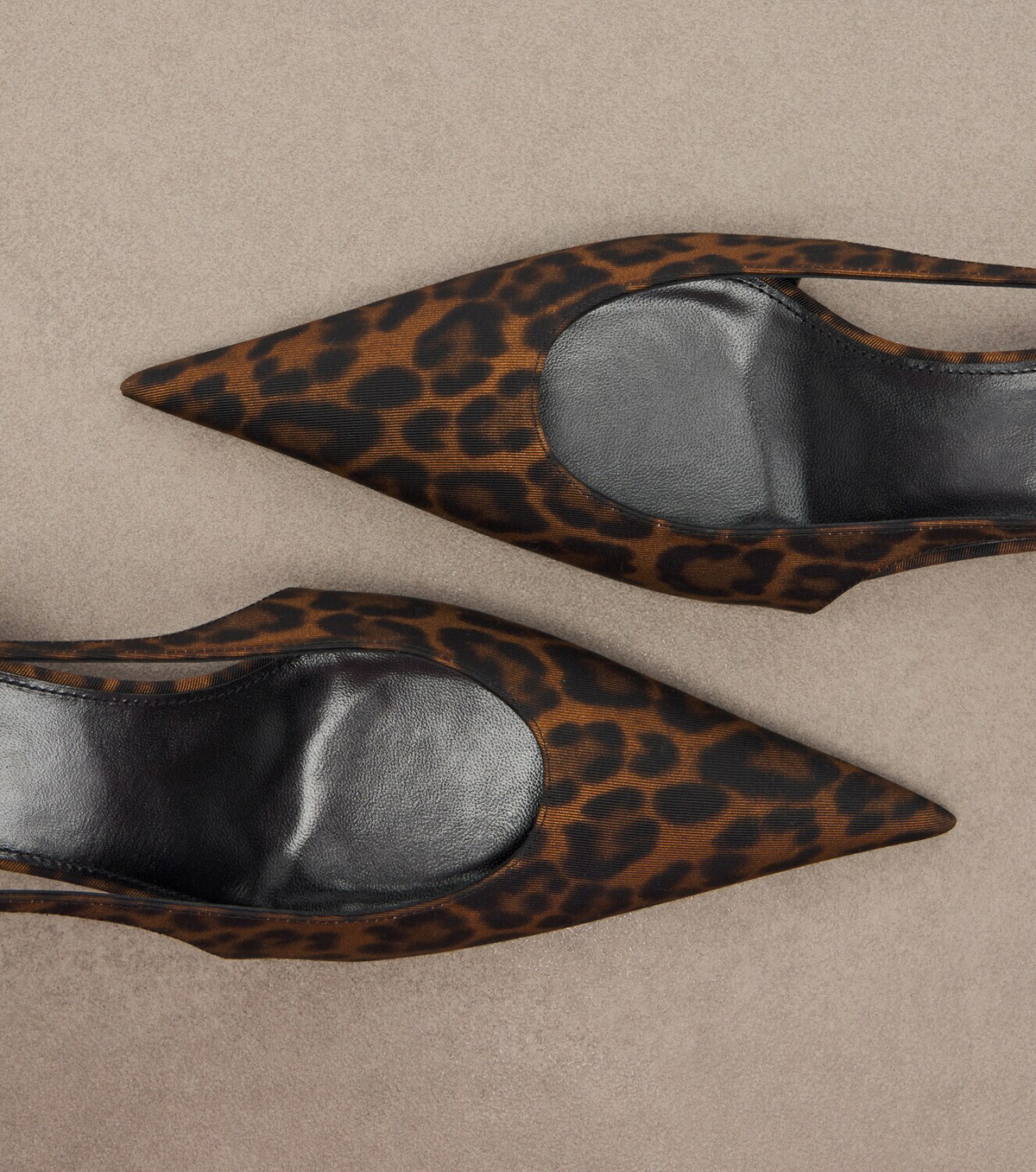Saint Laurent Secret leopard-print slingback pumps