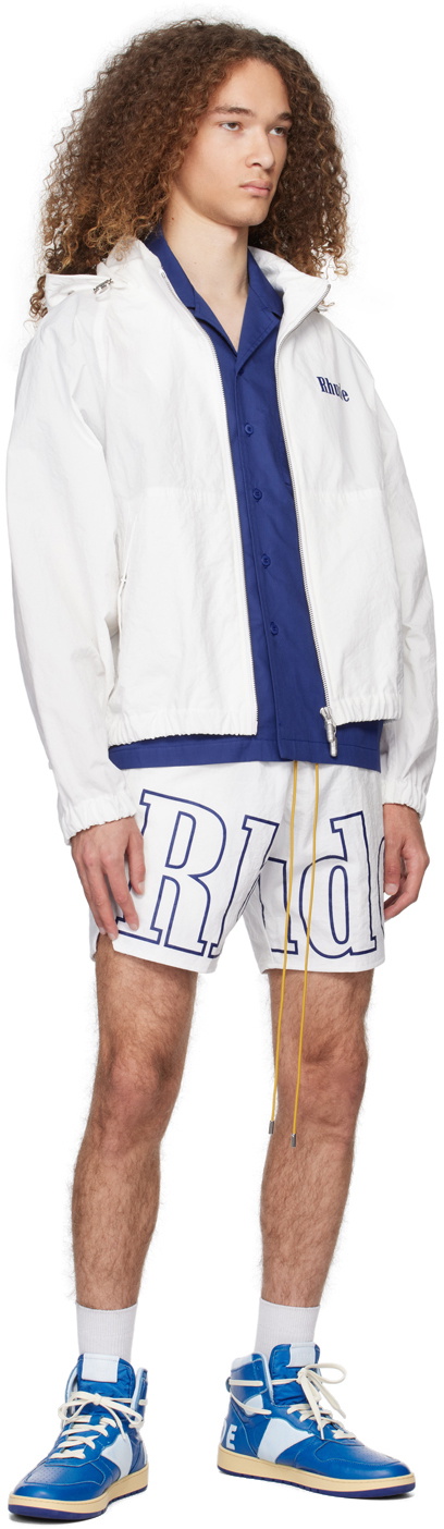 Rhude White Drawstring Shorts