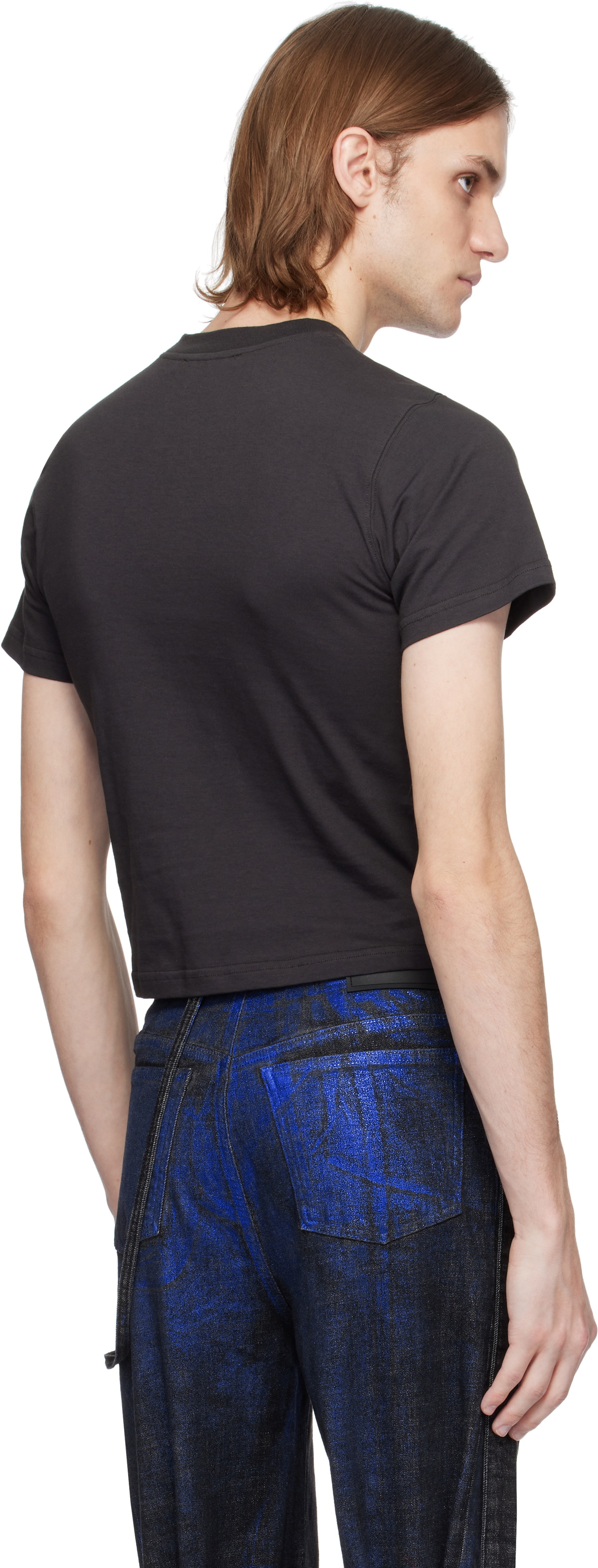Ottolinger Black Fitted Puff Paint T-shirt