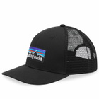 Patagonia P-6 Logo Trucker Cap in Black 