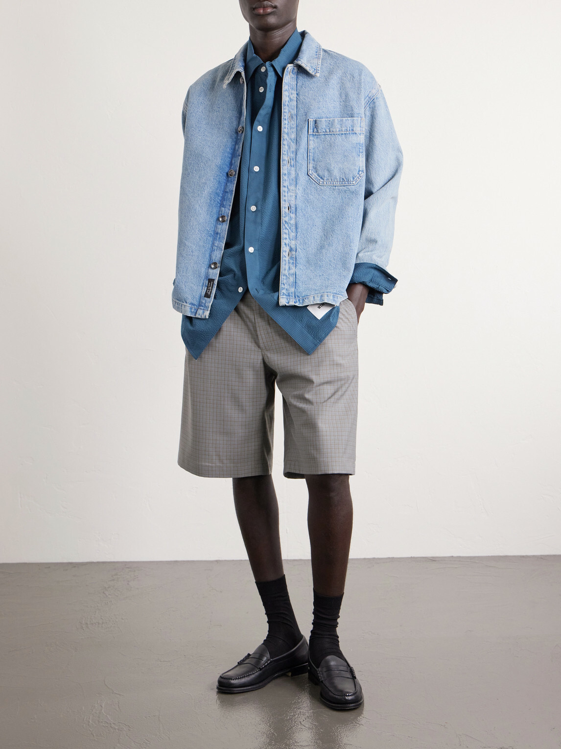 WTAPS - Checked Seersucker Shirt - Green