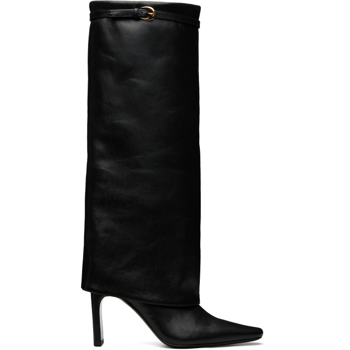 Photo: Staud Black Wally Foldover High Heel Boots