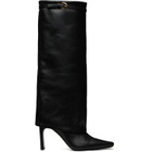 Staud Black Wally Foldover High Heel Boots
