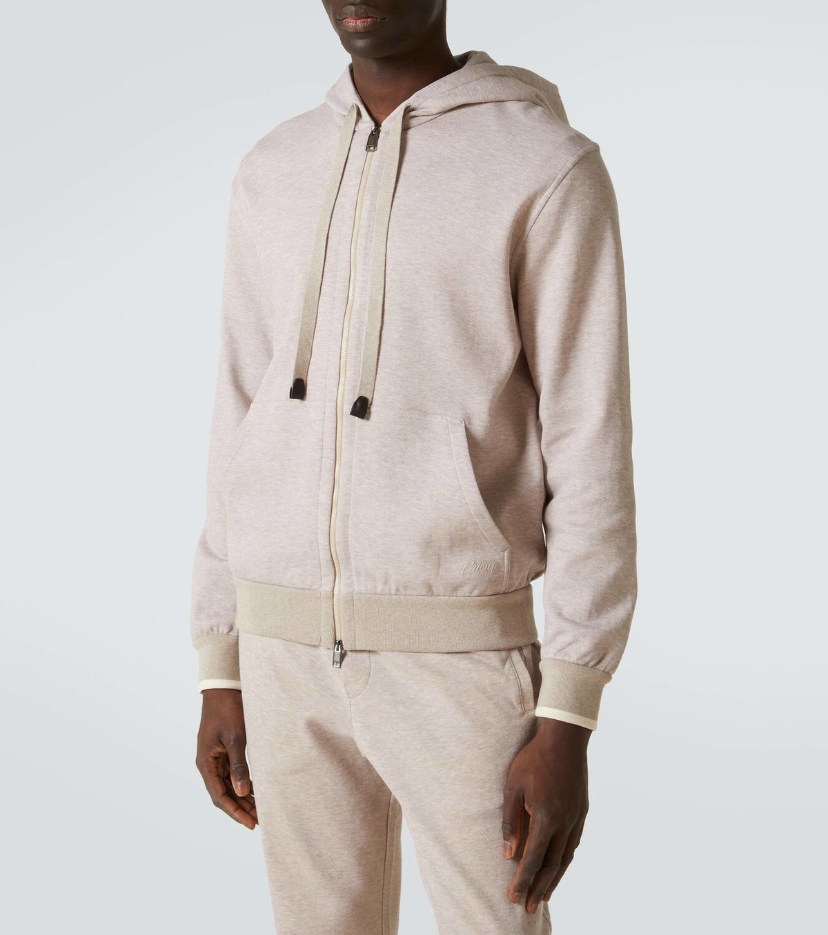 Brioni Cotton-blend jersey hoodie
