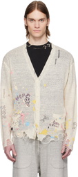 R13 Off-White Boyfriend Cardigan