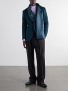 TOM FORD - Polka-Dot Silk-Satin Scarf - Green