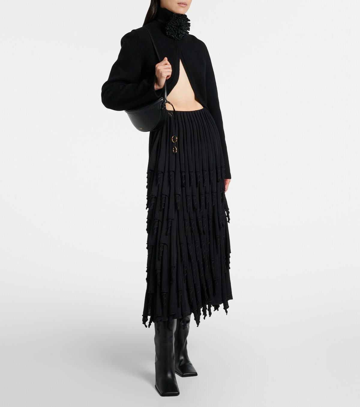 Alaïa Square 90 leather knee-high boots