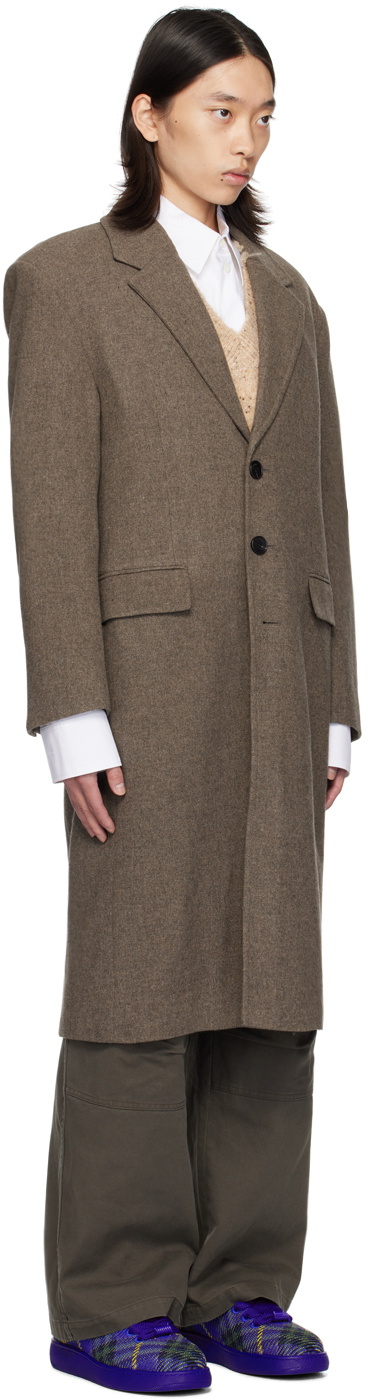 lesugiatelier Brown Tailored Long Coat