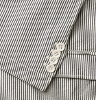Engineered Garments - Blue Unstructured Striped Cotton-Seersucker Blazer - Navy
