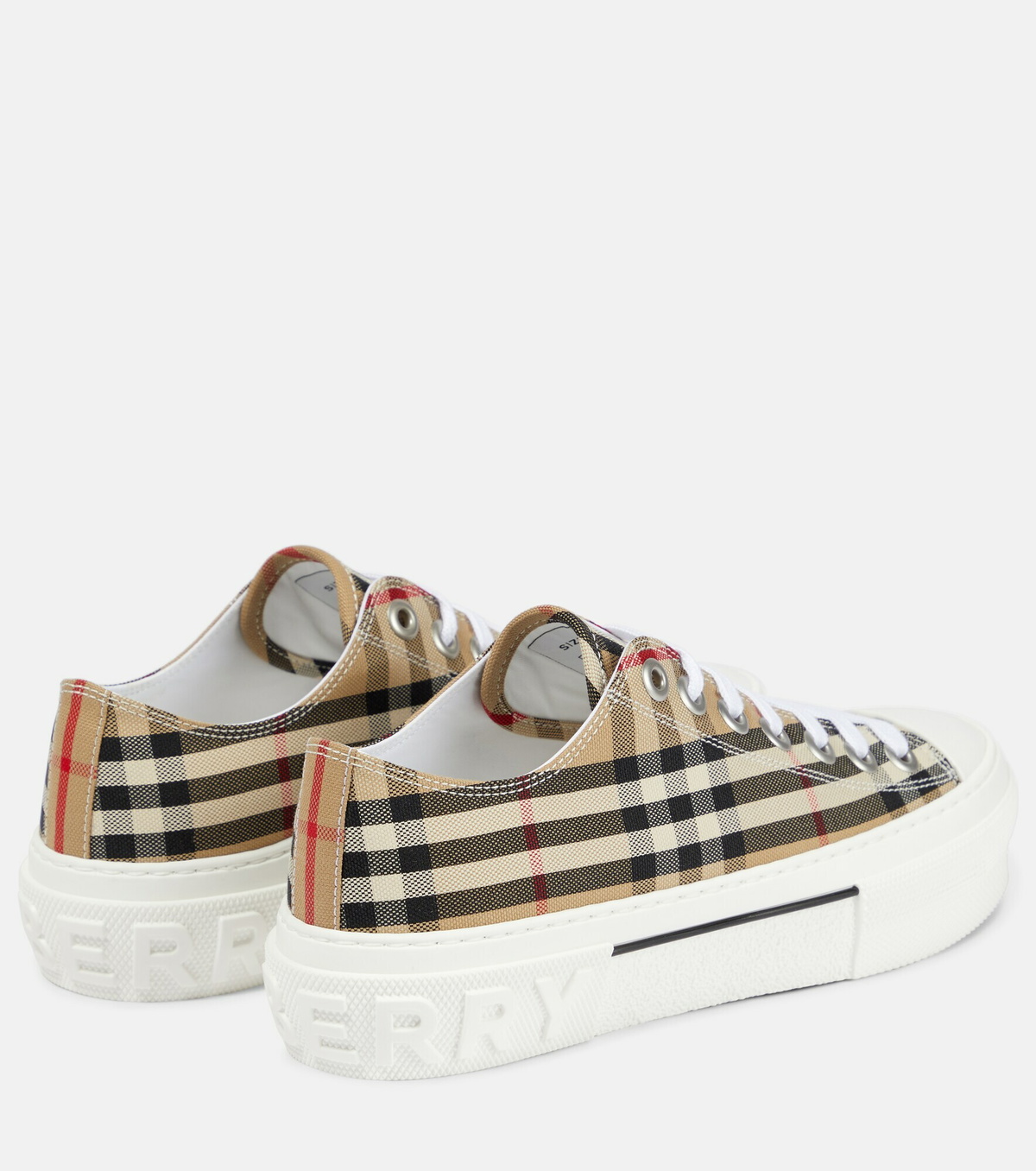 スニーカー BURBERRY Embroidered Canvas Sneakers Burberry Low Top Check Sneakers | italist