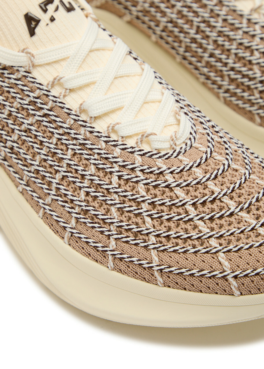 Athletic Propulsion Labs Zipline Embroidered Knitted Sneakers Brown