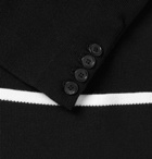 Thom Browne - Slim-Fit Contrast-Trimmed Striped Wool Blazer - Black