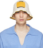 Casablanca Off-White & Yellow Crochet Bucket Hat