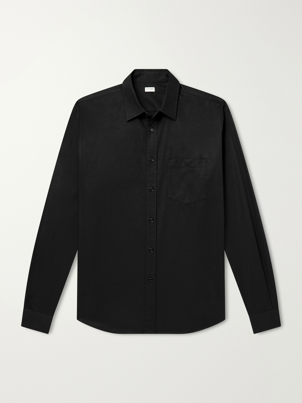 TOTEME - Cotton-Poplin Shirt - Black