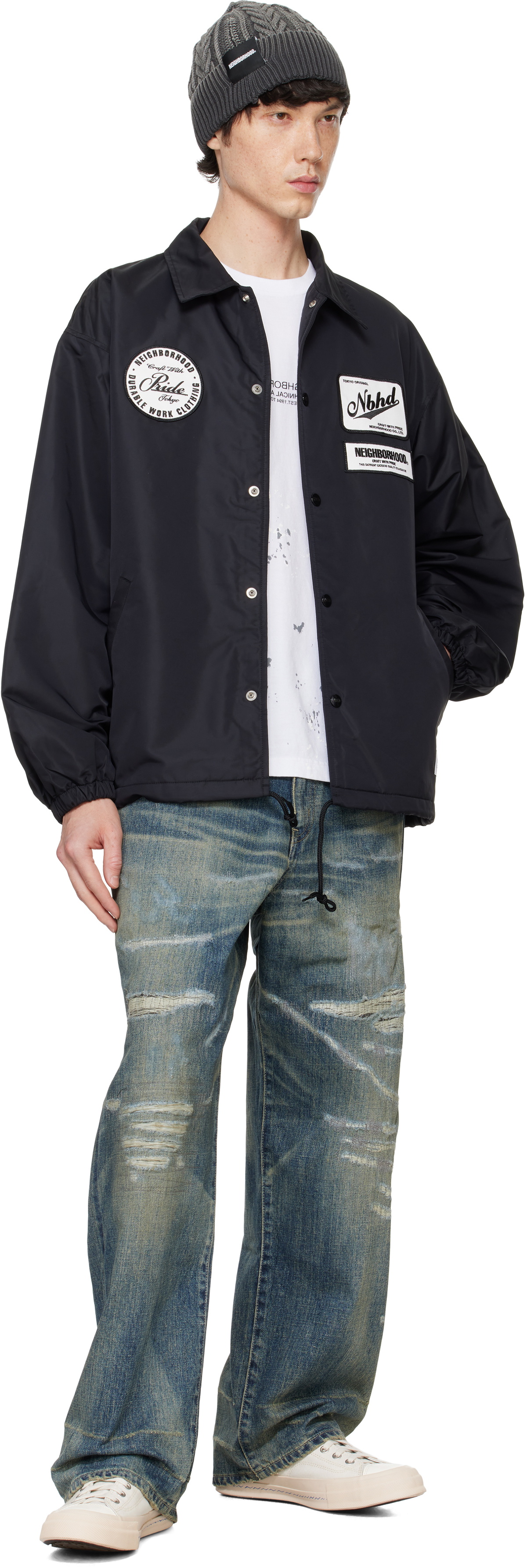 Neighborhood Blue Savage Denim DP Wide Jeans Neighborhood Neighborhood Blue Savage Denim DP Wide Jeans Neighborhood