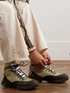 ROA - Andreas Rubber and Suede-Trimmed Canvas Hiking Boots - Brown