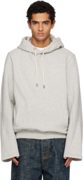 Lanvin Gray Cotton Fleece & Cashmere Hoodie
