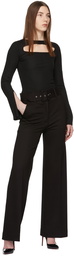 Victoria Beckham Black Cut Out Blouse