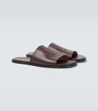 Loewe Paula's Ibiza Flex Anagram leather slides