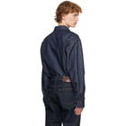 Dries Van Noten Blue Loose Denim Shirt