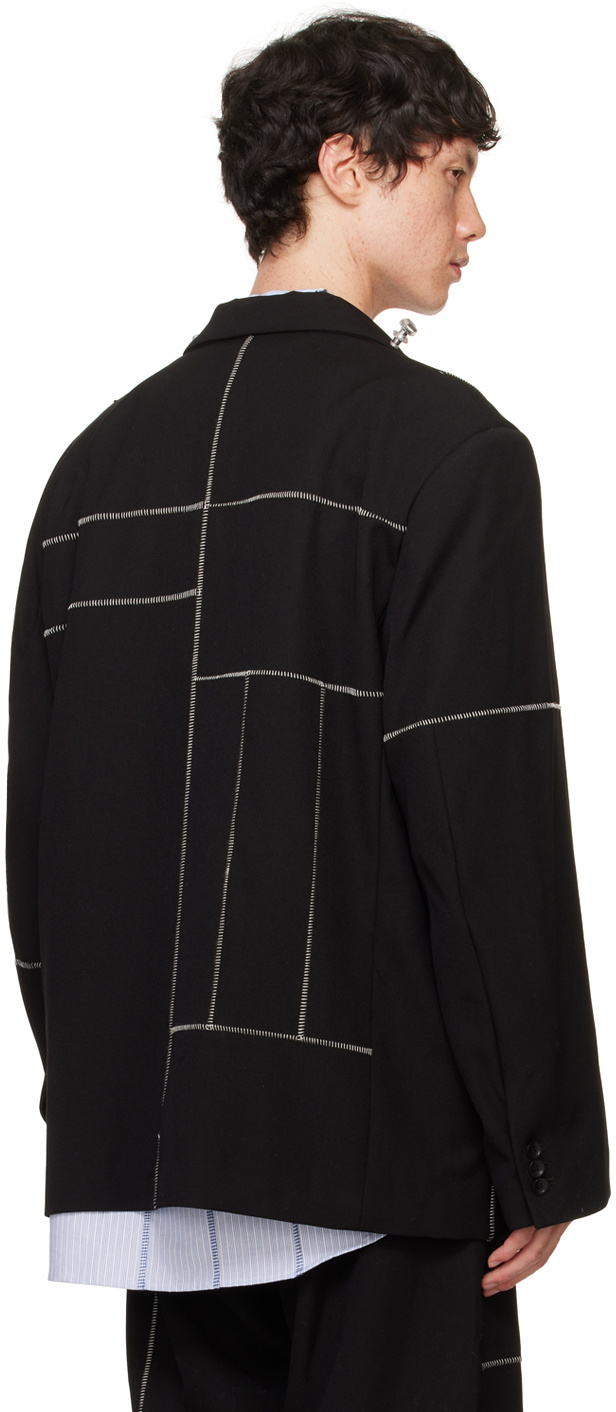 doublet Black Frankenstein Cutting Blazer