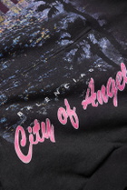 Balenciaga - Printed Cotton-Jersey Hoodie - Black
