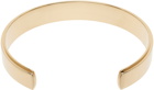 Valentino Garavani Gold & Black VLogo Signature Cuff Bracelet