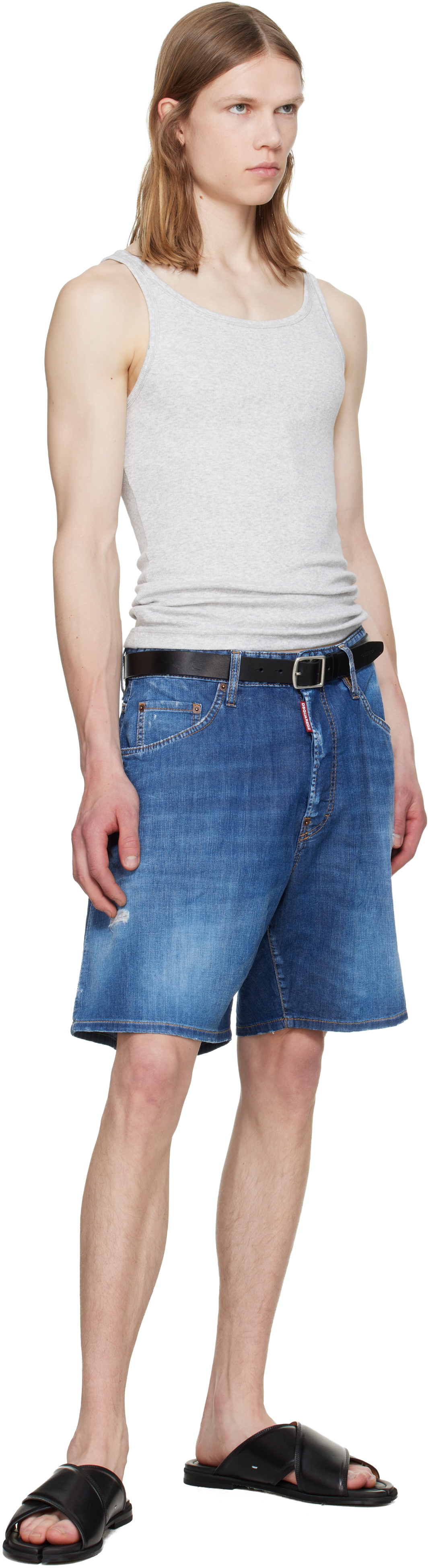 Dsquared2 Blue Medium Wash Denim Boxer Shorts