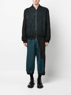 By Walid Black Otto Embroidered Bomber Jacket