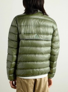 Moncler Grenoble - Logo-Appliquéd Quilted Padded Mesh-Trimmed Ripstop Down Jacket - Green