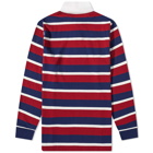 Polo Ralph Lauren Men's Multi Striped Rugby Shirt in Holiday Red Multi