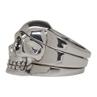 Alexander McQueen Silver Divided Skull Ring