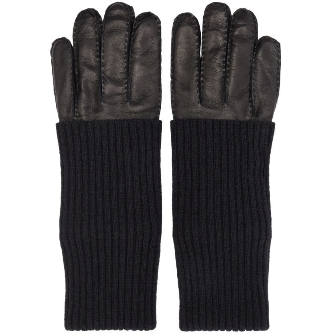 Photo: AMI Alexandre Mattiussi Black Leather Gloves