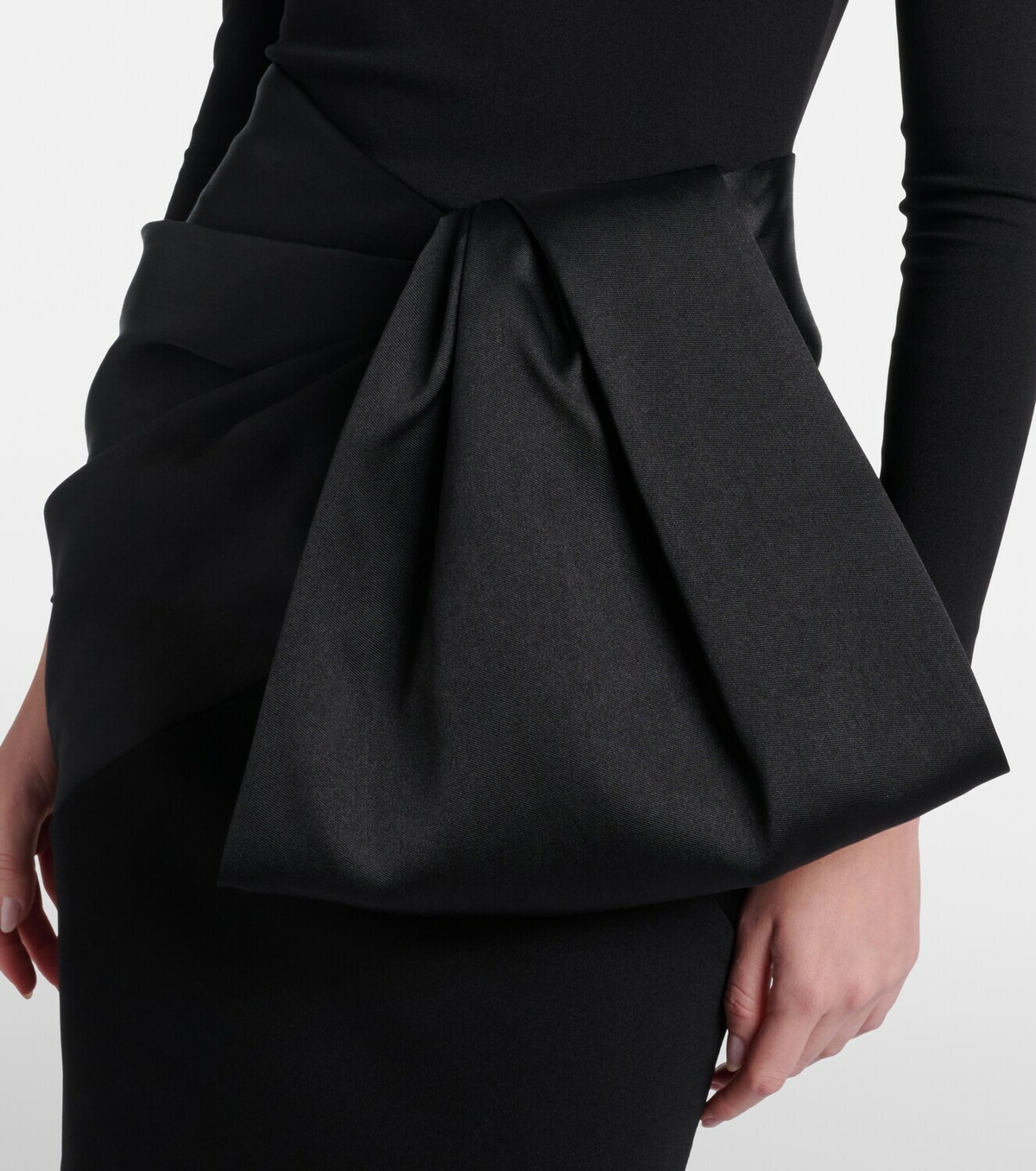 Solace London Rhianne satin-trimmed cocktail dress