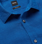 Hugo Boss - Garment-Dyed Linen Shirt - Blue