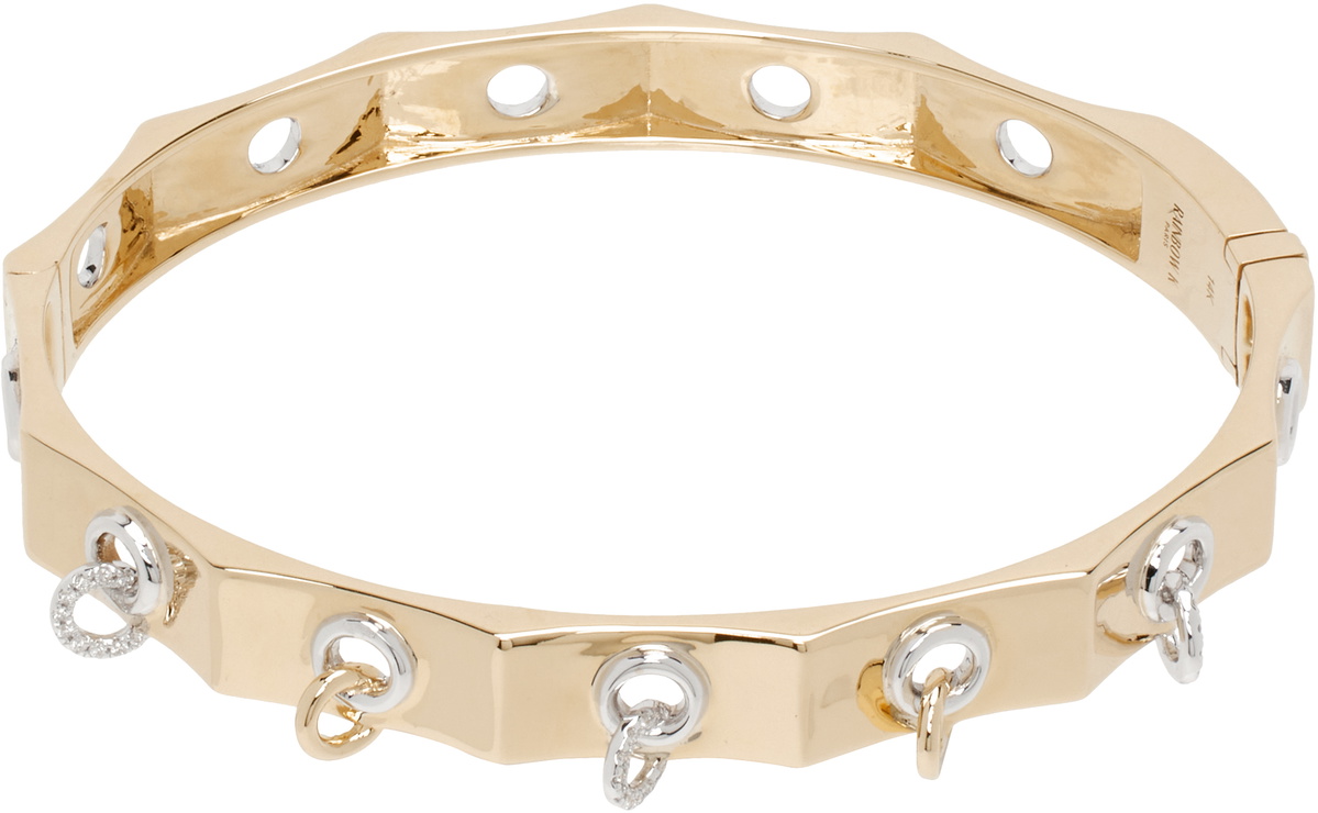 Rainbow K Gold & Silver Eyet Bracelet
