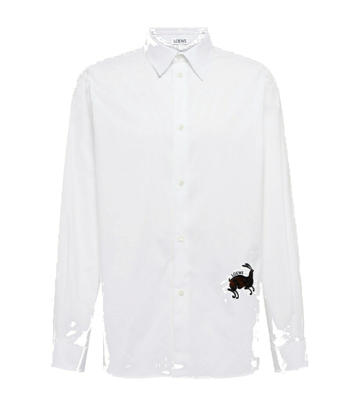 Photo: Loewe - Embroidered cotton-blend shirt