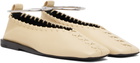 Jil Sander Beige Ring Ballerina Flats