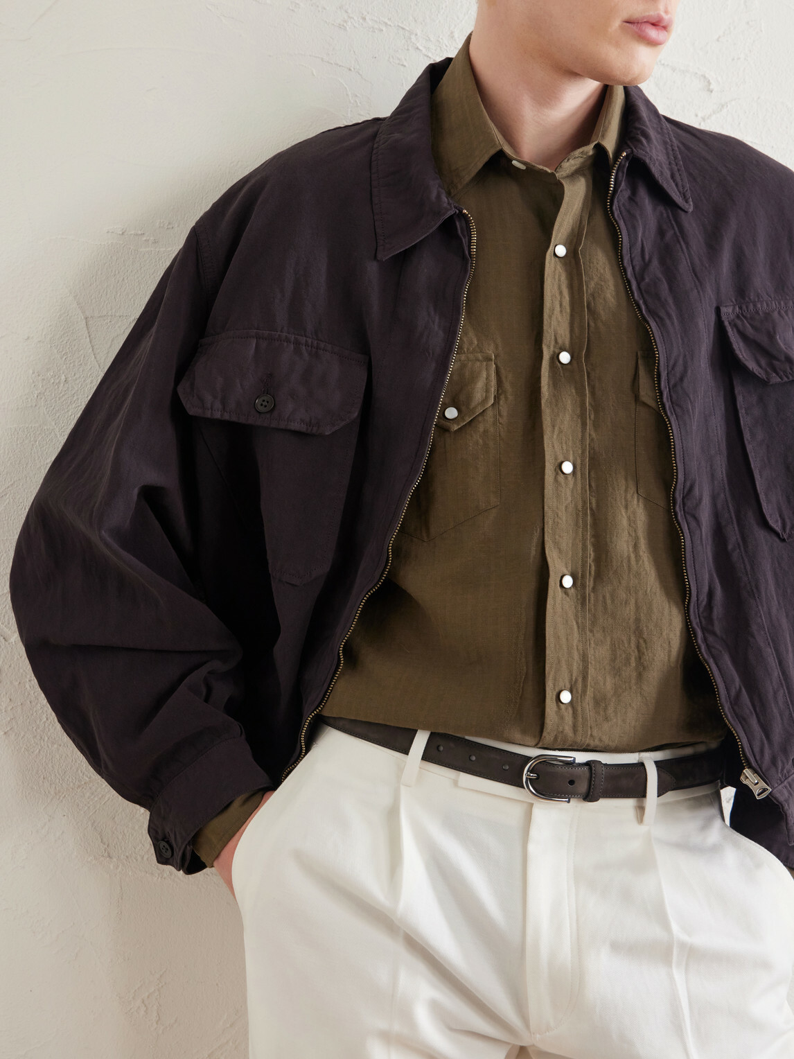 J. Mueser - Cotton Western Shirt - Brown