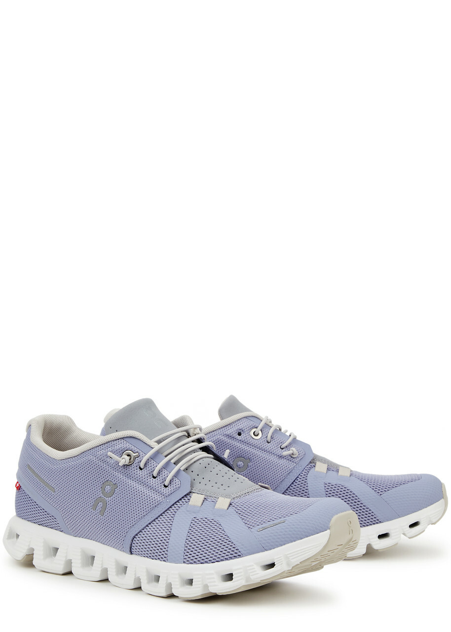 ON Cloud 5 Panelled Mesh Sneakers Blue