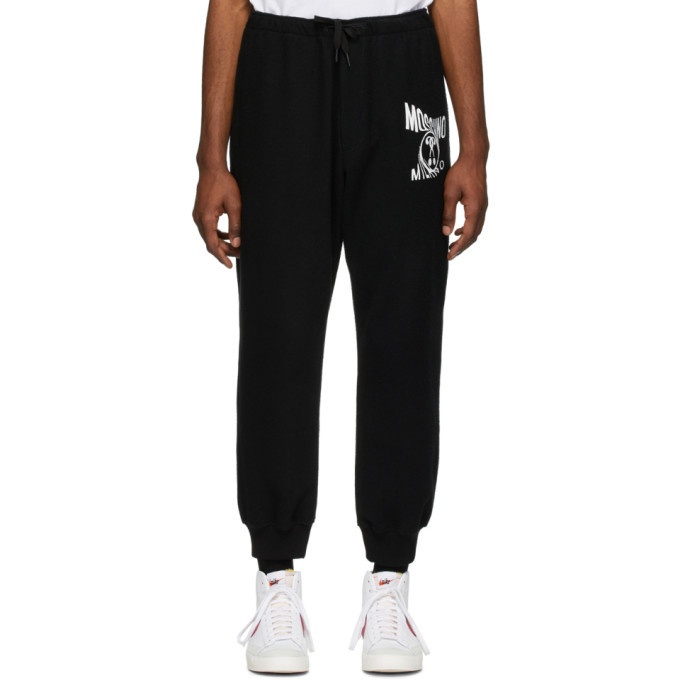 Photo: Moschino Black Reverse Double Question Mark Lounge Pants