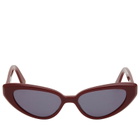 KIMEZE Women's Zawe Sunglassees in Ruby Red 