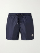 Moncler - Straight-Leg Mid-Length Swim Shorts - Blue