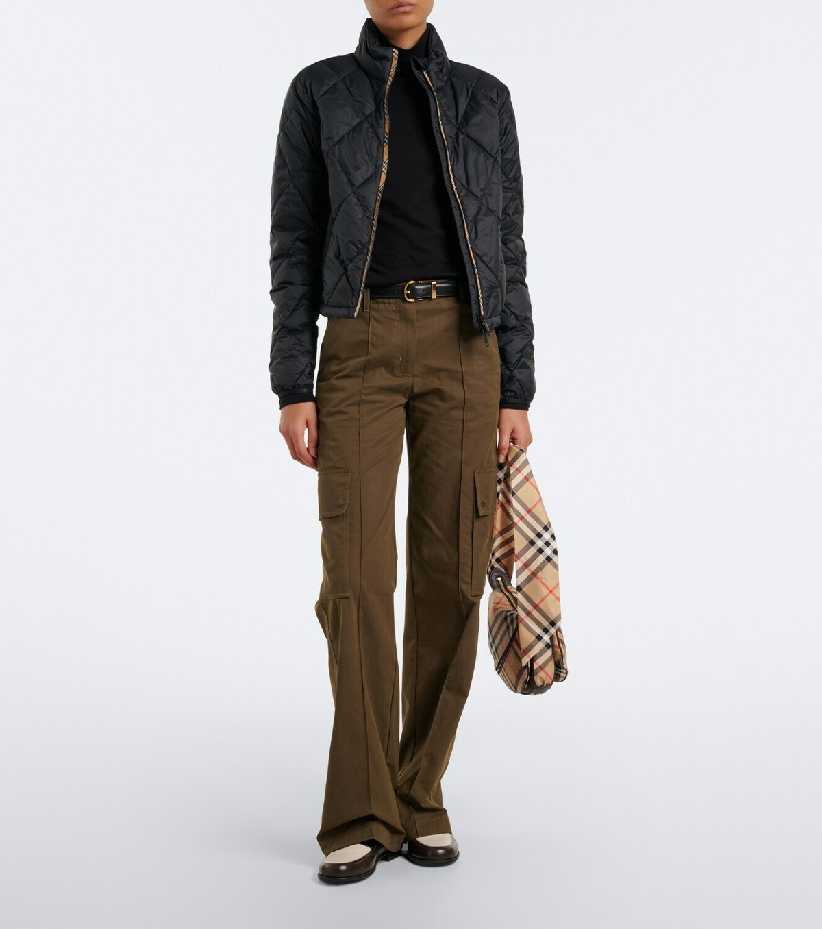 Burberry Burberry Check silk twill shoulder bag