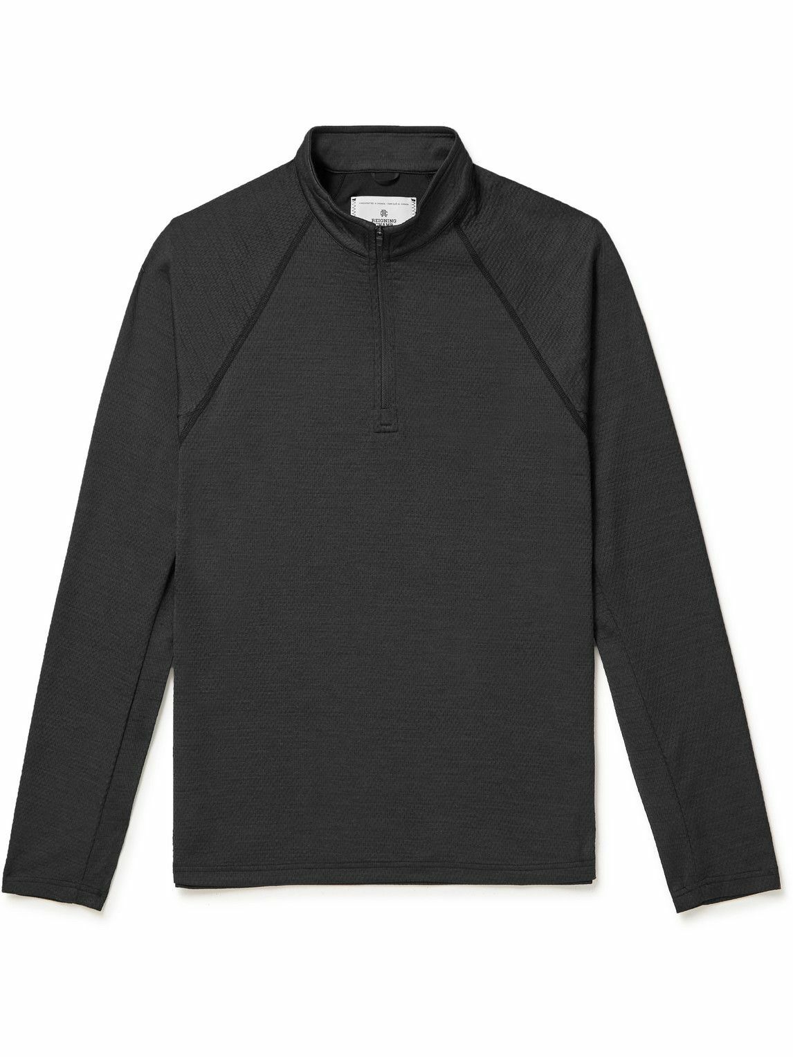 Reigning Champ - Solotex® Mesh Half-Zip Top - Black Reigning Champ