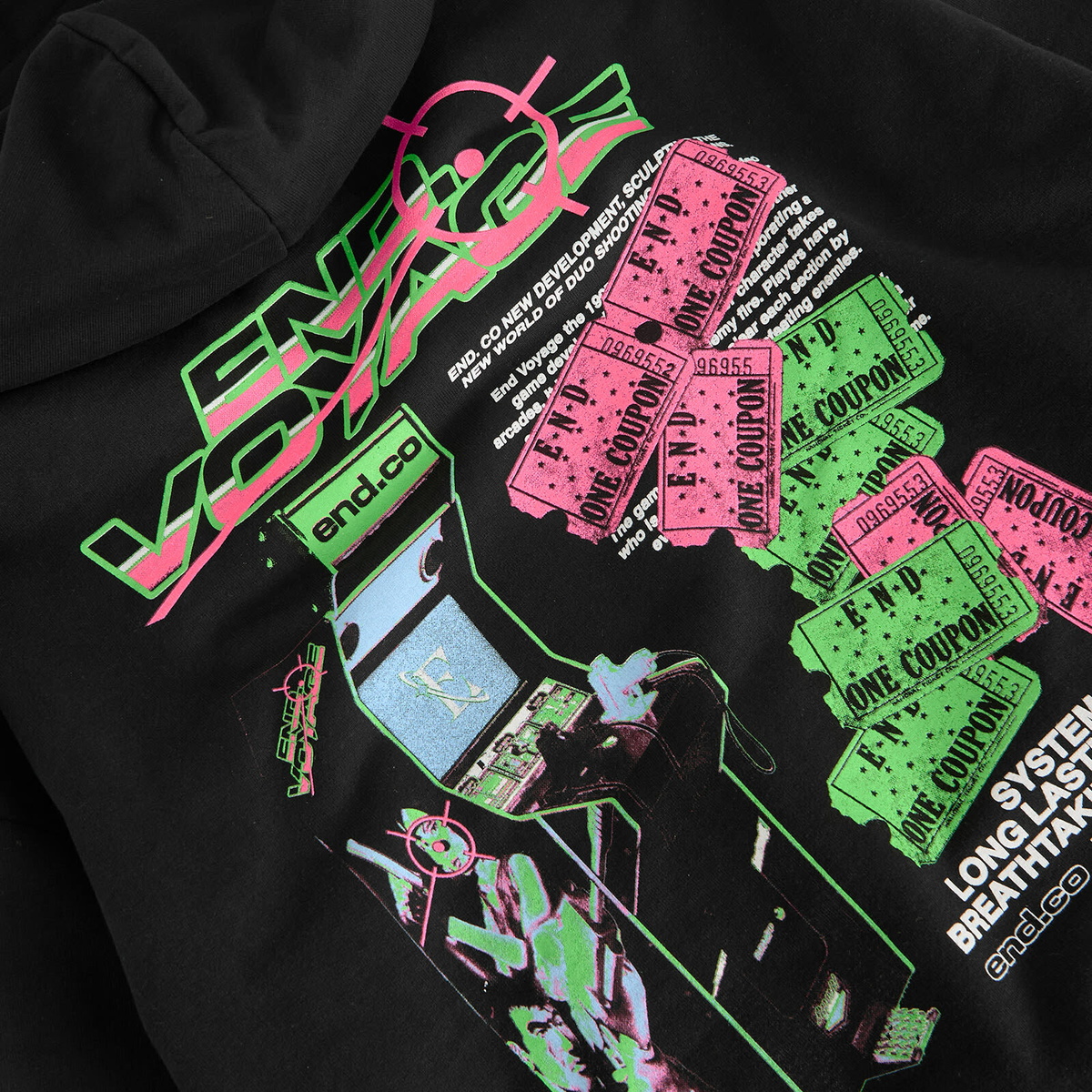 END. Coastal Arcade Voyage Hoody in Black